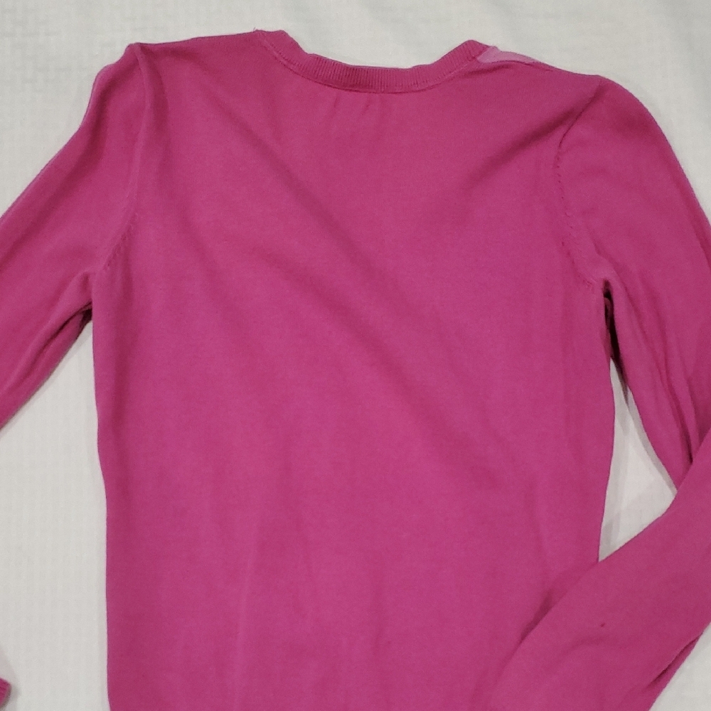 Izod Pink and Gray V-Neck Argyle Sweater - Picture 6 of 7